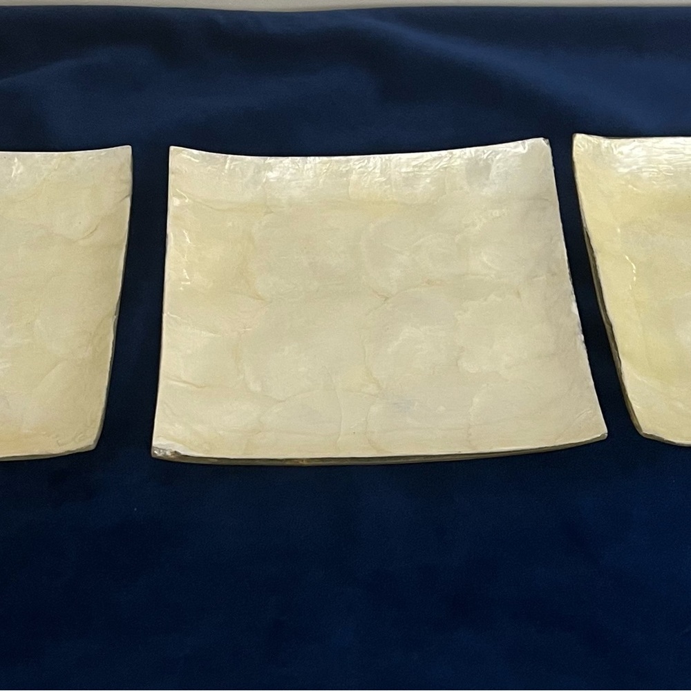 Mother of Pearl Serving Plates (3).
